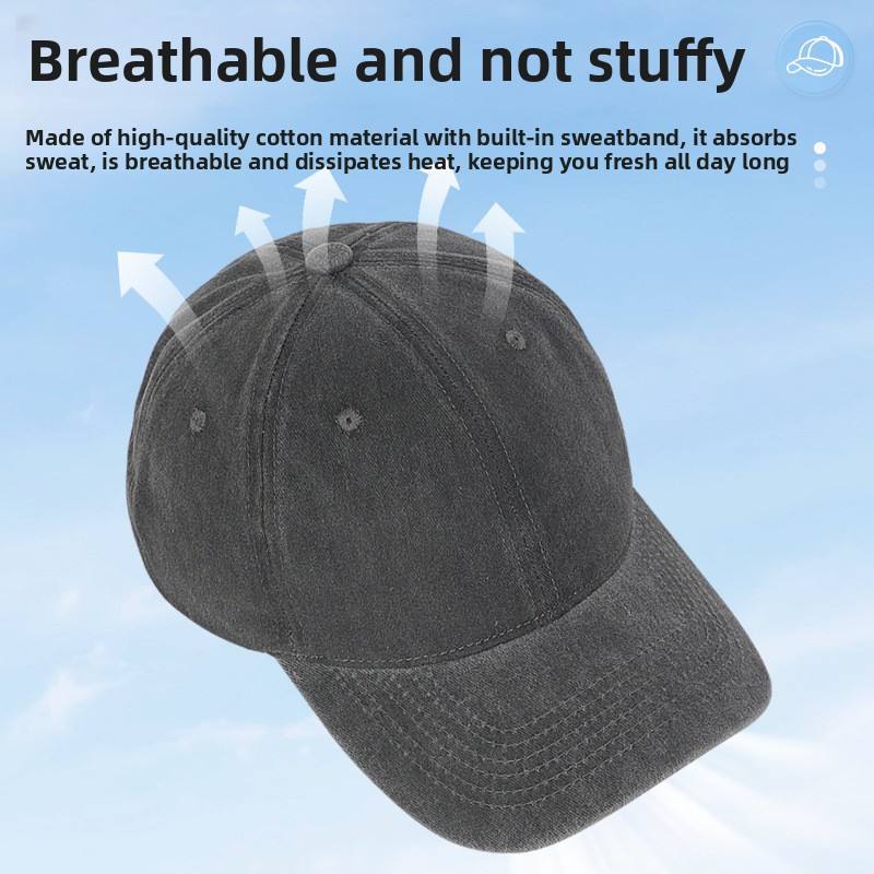 black washed cap